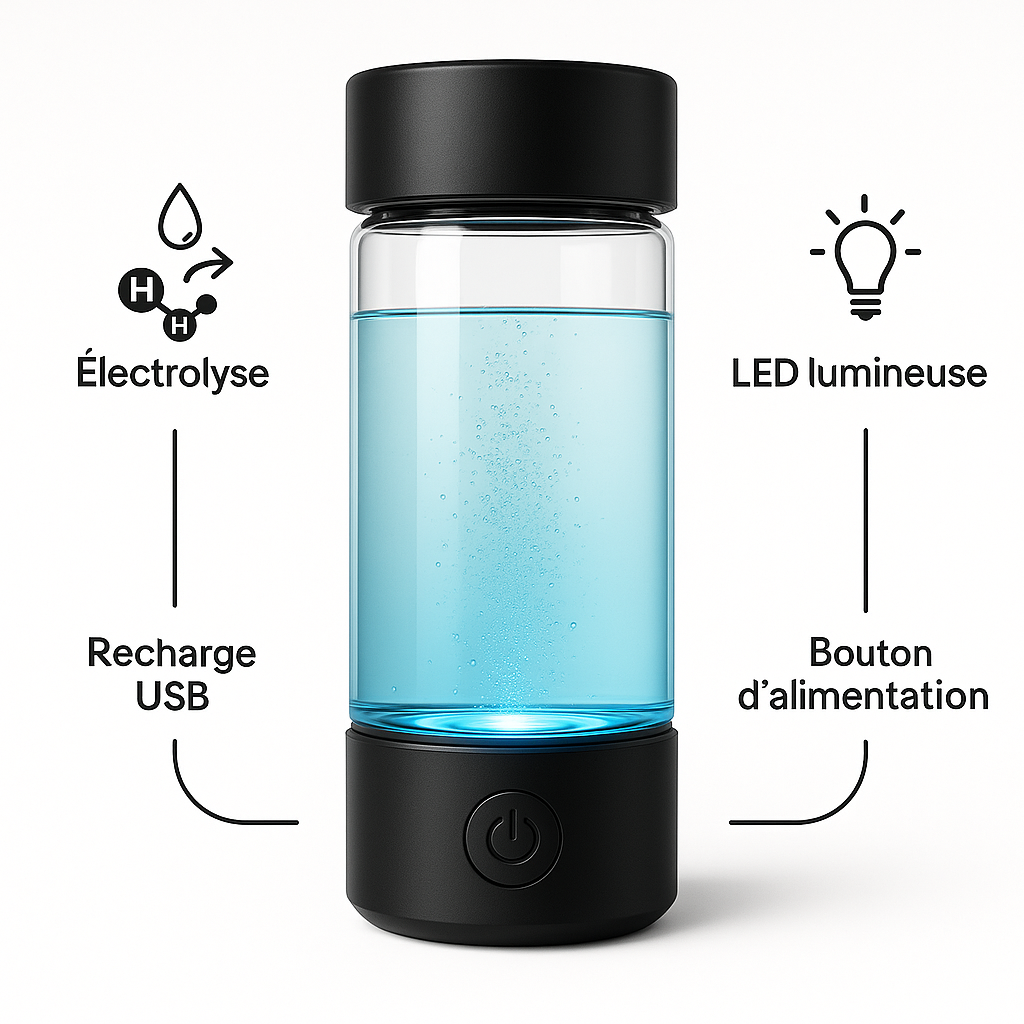 Gourde d’eau hydrogénée  – Vitalité, Soin & Bien-être intérieur